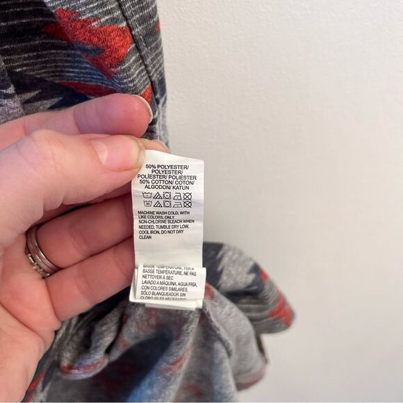 Lucky Brand Henley T Shirt Aztec Southwestern Short Sleeve Size large - Picture 7 of 8